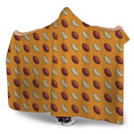 Retro American Football Ball Print Hooded Blanket