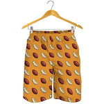Retro American Football Ball Print Men's Shorts