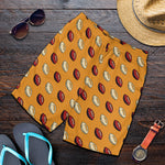 Retro American Football Ball Print Men's Shorts