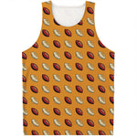 Retro American Football Ball Print Men's Tank Top
