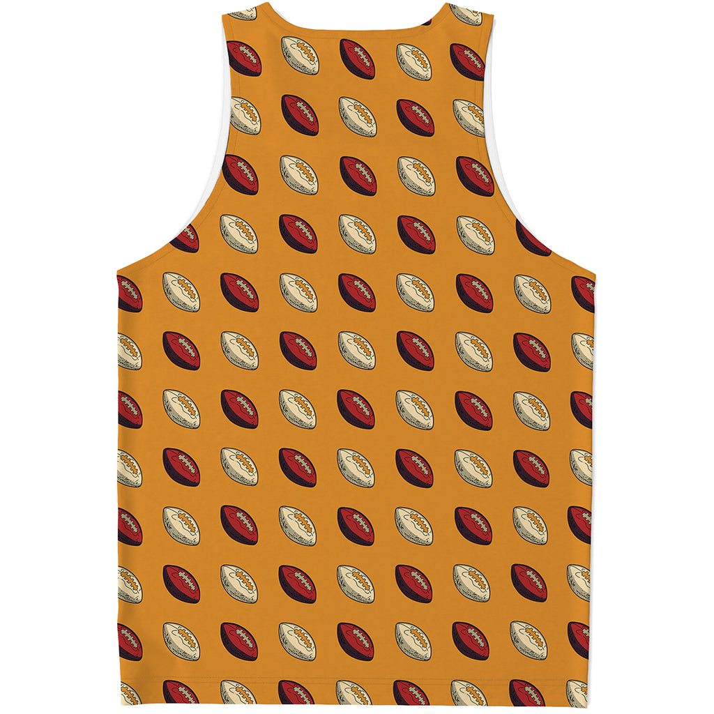 Retro American Football Ball Print Men's Tank Top