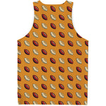 Retro American Football Ball Print Men's Tank Top