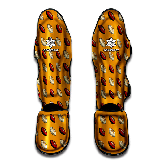 Retro American Football Ball Print Muay Thai Shin Guard