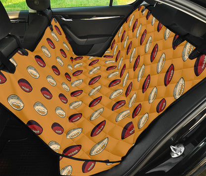 Retro American Football Ball Print Pet Car Back Seat Cover