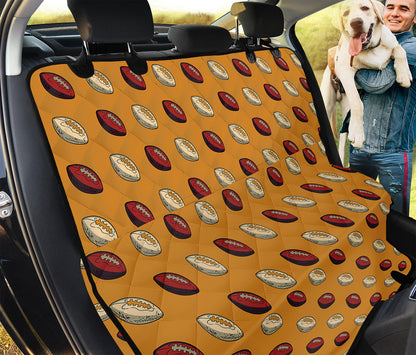 Retro American Football Ball Print Pet Car Back Seat Cover