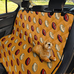 Retro American Football Ball Print Pet Car Back Seat Cover