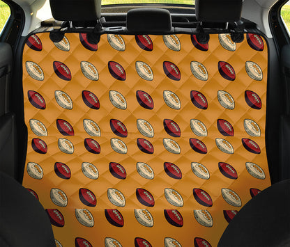 Retro American Football Ball Print Pet Car Back Seat Cover