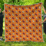 Retro American Football Ball Print Quilt