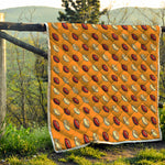 Retro American Football Ball Print Quilt