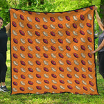 Retro American Football Ball Print Quilt