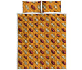 Retro American Football Ball Print Quilt Bed Set