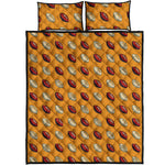 Retro American Football Ball Print Quilt Bed Set