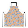 Retro Blue Banana Pattern Print Apron