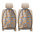 Retro Blue Banana Pattern Print Car Seat Organizers