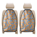 Retro Blue Banana Pattern Print Car Seat Organizers