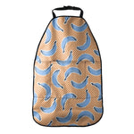Retro Blue Banana Pattern Print Car Seat Organizers