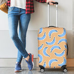 Retro Blue Banana Pattern Print Luggage Cover GearFrost