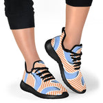 Retro Blue Banana Pattern Print Mesh Knit Shoes GearFrost