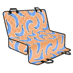 Retro Blue Banana Pattern Print Pet Car Back Seat Cover