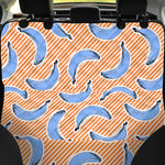 Retro Blue Banana Pattern Print Pet Car Back Seat Cover