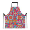 Retro Bohemian Mandala Pattern Print Apron