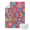 Retro Bohemian Mandala Pattern Print Blanket