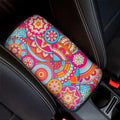 Retro Bohemian Mandala Pattern Print Car Center Console Cover