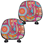 Retro Bohemian Mandala Pattern Print Car Headrest Covers