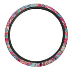 Retro Bohemian Mandala Pattern Print Car Steering Wheel Cover