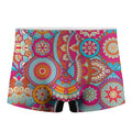 Retro Bohemian Mandala Pattern Print Men's Boxer Briefs