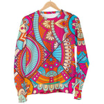 Retro Bohemian Mandala Pattern Print Men's Crewneck Sweatshirt GearFrost