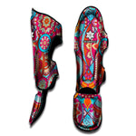 Retro Bohemian Mandala Pattern Print Muay Thai Shin Guard
