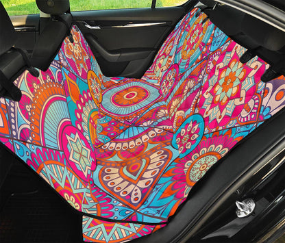 Retro Bohemian Mandala Pattern Print Pet Car Back Seat Cover