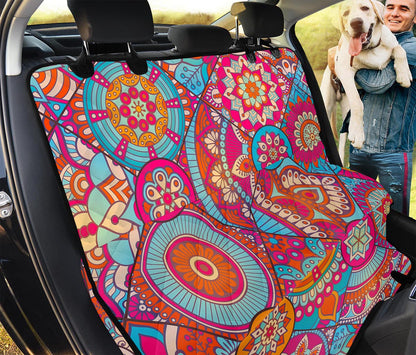 Retro Bohemian Mandala Pattern Print Pet Car Back Seat Cover