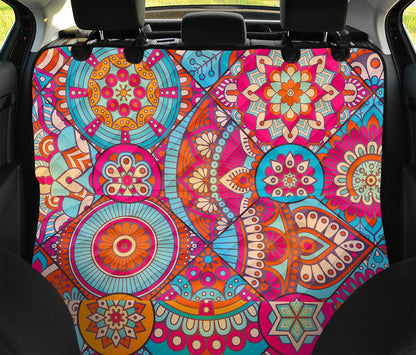 Retro Bohemian Mandala Pattern Print Pet Car Back Seat Cover
