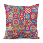 Retro Bohemian Mandala Pattern Print Pillow Cover
