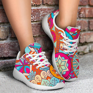 Retro Bohemian Mandala Pattern Print Sport Shoes GearFrost