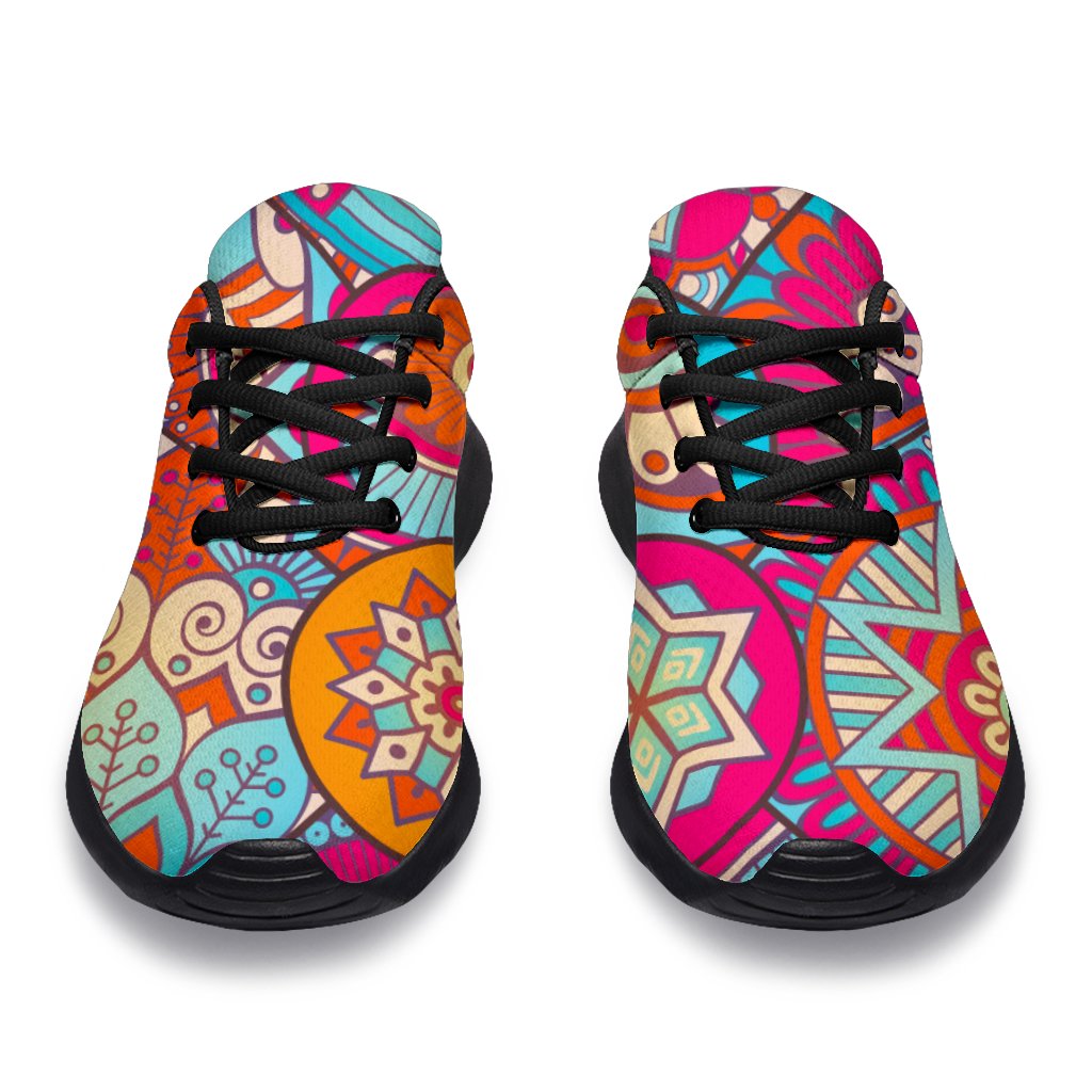 Retro Bohemian Mandala Pattern Print Sport Shoes GearFrost