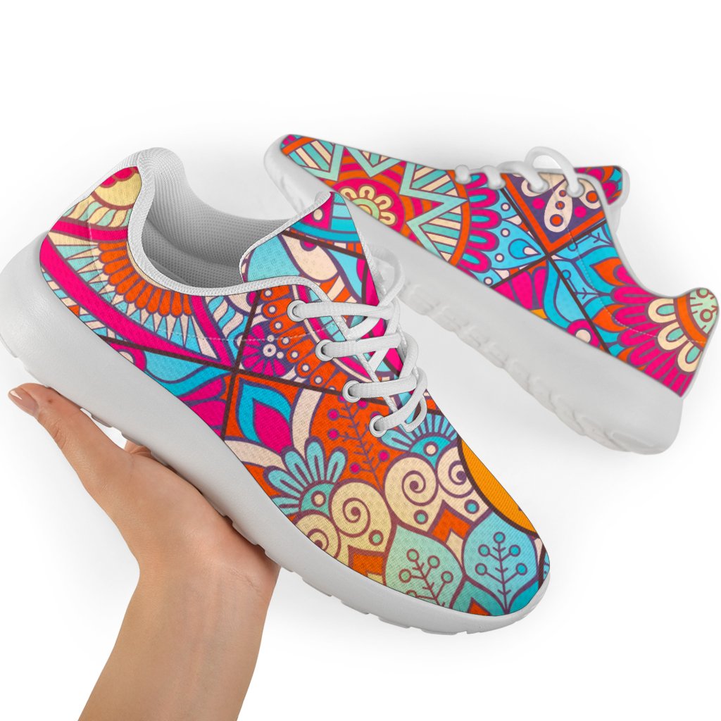 Retro Bohemian Mandala Pattern Print Sport Shoes GearFrost