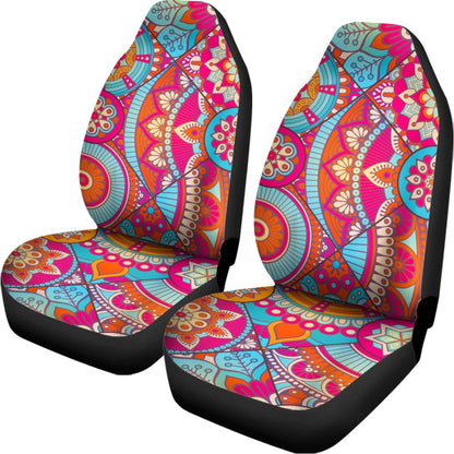 Retro Bohemian Mandala Pattern Print Universal Fit Car Seat Covers