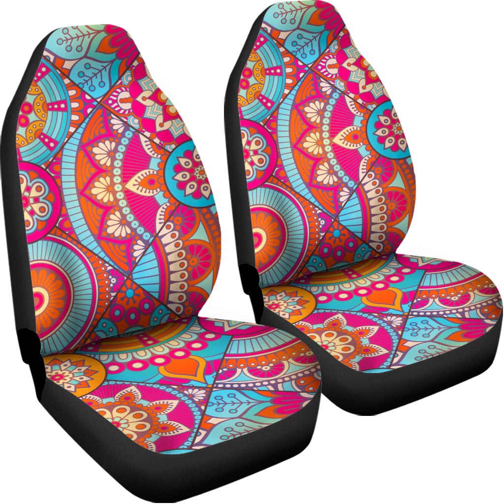 Retro Bohemian Mandala Pattern Print Universal Fit Car Seat Covers