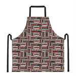 Retro Cassette Tape Pattern Print Apron