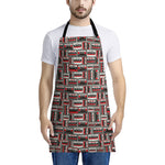 Retro Cassette Tape Pattern Print Apron