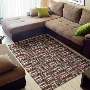 Retro Cassette Tape Pattern Print Area Rug