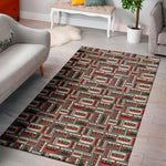 Retro Cassette Tape Pattern Print Area Rug