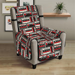 Retro Cassette Tape Pattern Print Armchair Protector