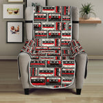 Retro Cassette Tape Pattern Print Armchair Protector