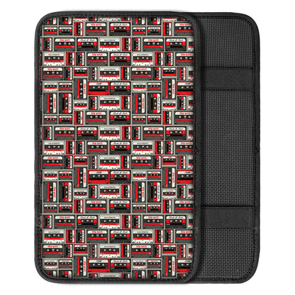 Retro Cassette Tape Pattern Print Car Center Console Cover