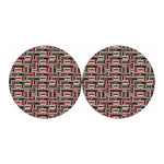 Retro Cassette Tape Pattern Print Car Coasters