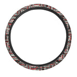 Retro Cassette Tape Pattern Print Car Steering Wheel Cover